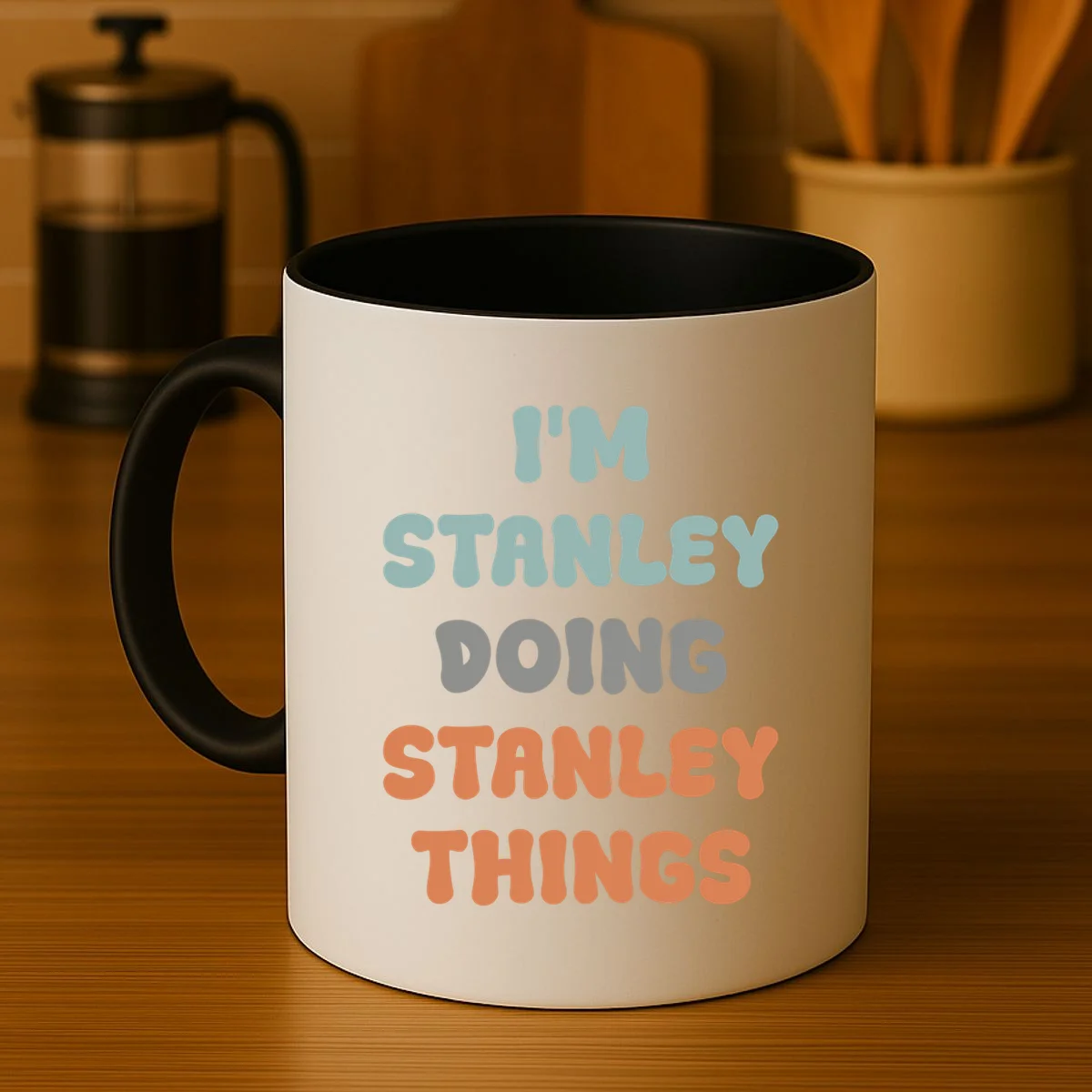 I'm Custom Name Doing Custom Name Things Cute Coffee Mug - Front 3