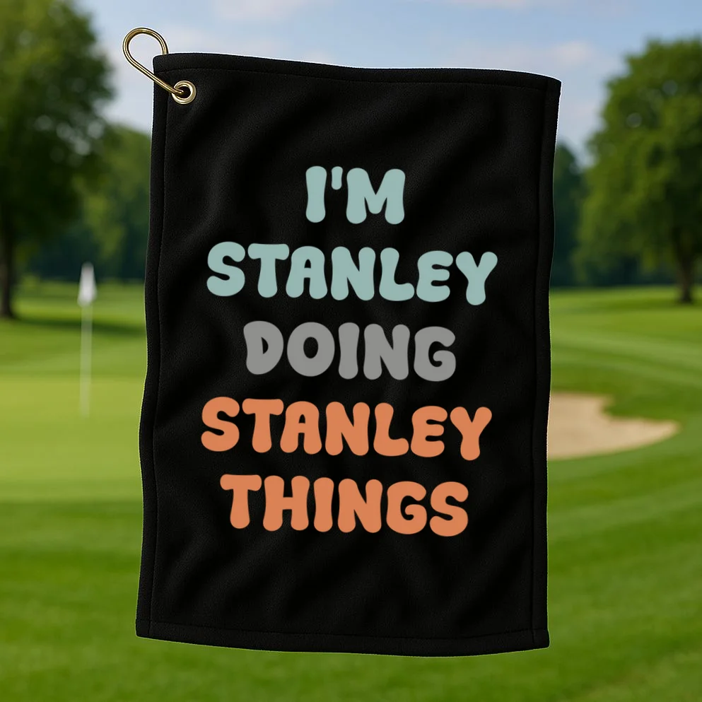 I'm Custom Name Doing Custom Name Things Cute Golf Towel - Front 1