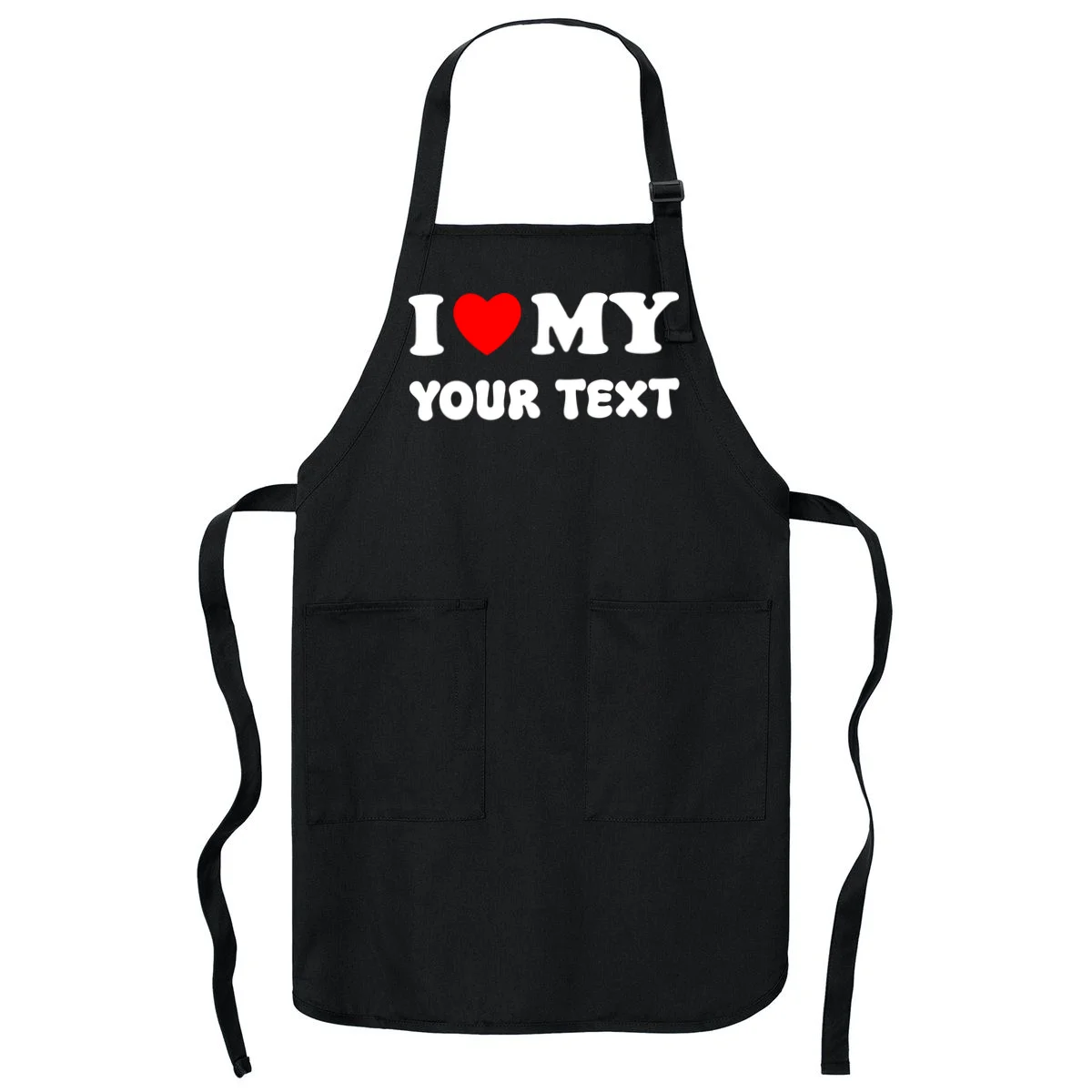 I Love My (Customizable Text) Valentine’s Day Heart Apron - Front