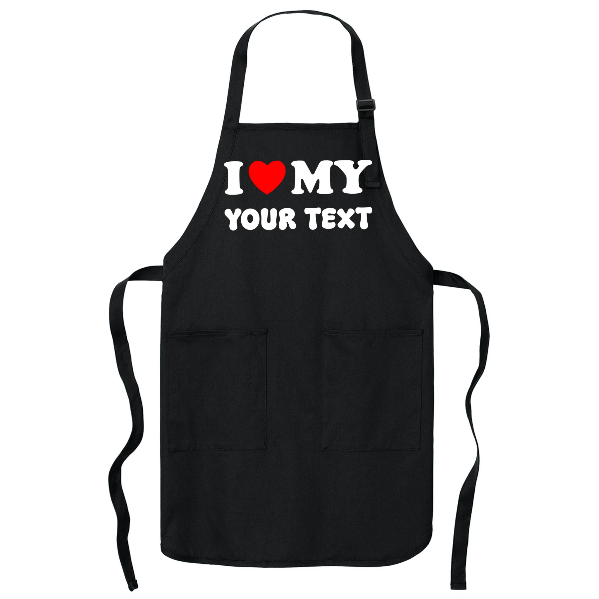 I Love My (Customizable Text) Valentine’s Day Heart Apron - Front