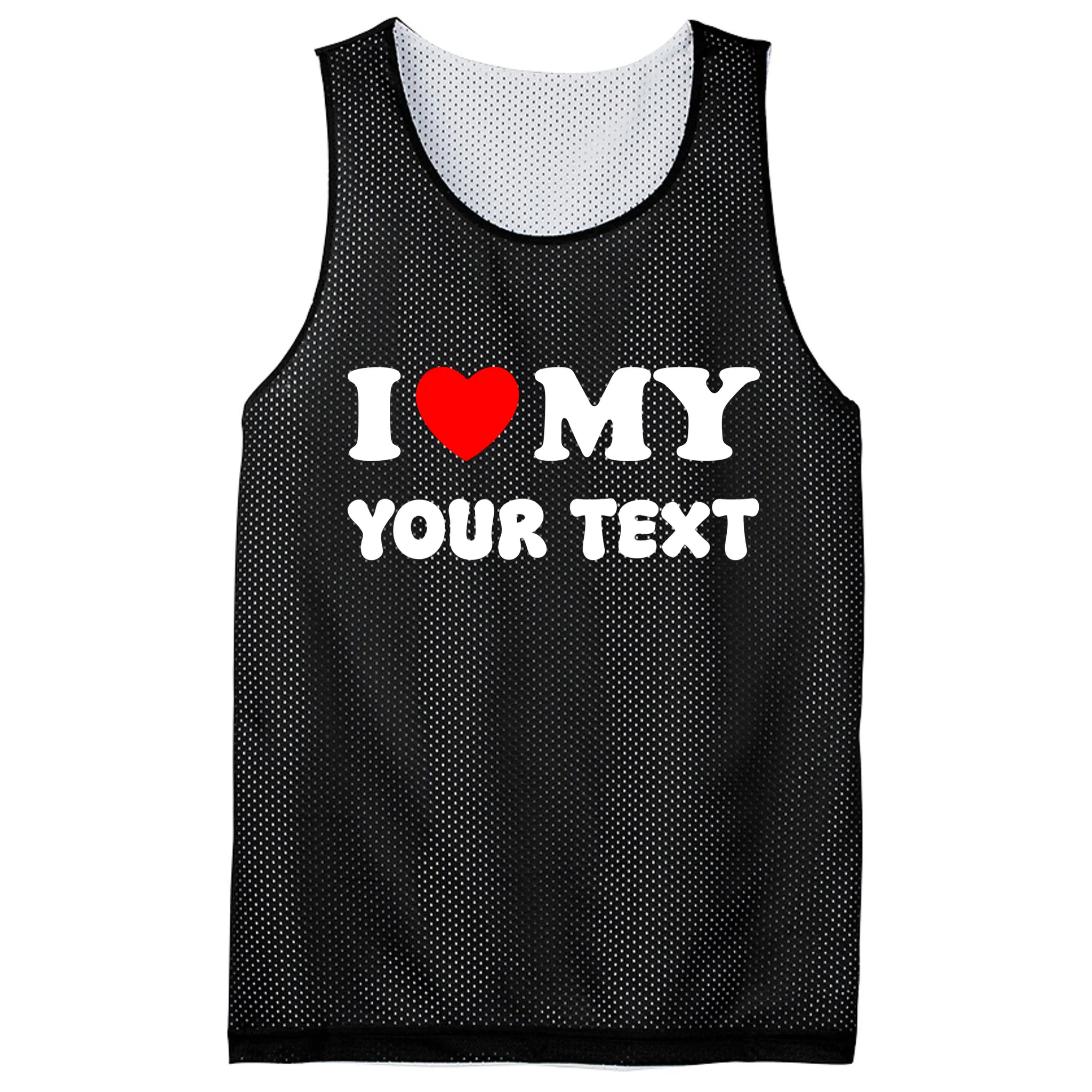 I Love My (Customizable Text) Valentine’s Day Heart Men's Basketball Jersey - Front