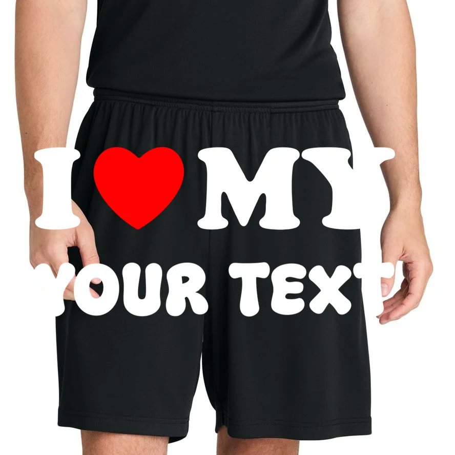 I Love My (Customizable Text) Valentine’s Day Heart Men's Shorts - Front 1