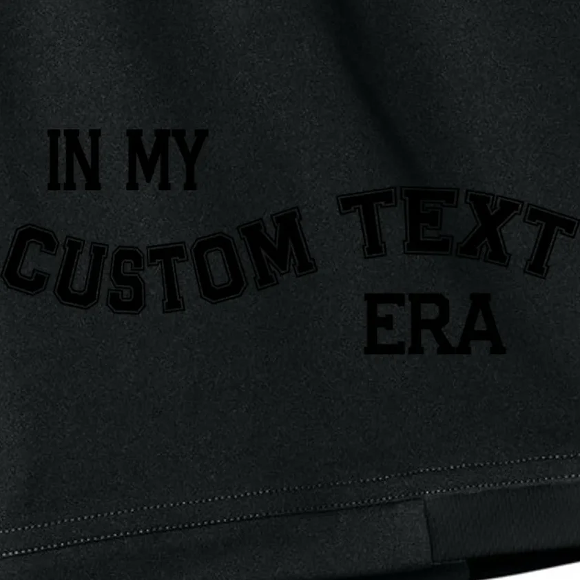 In My Custom Text Era Personalized Funny Varsity Kids Shorts - Front - Close-up