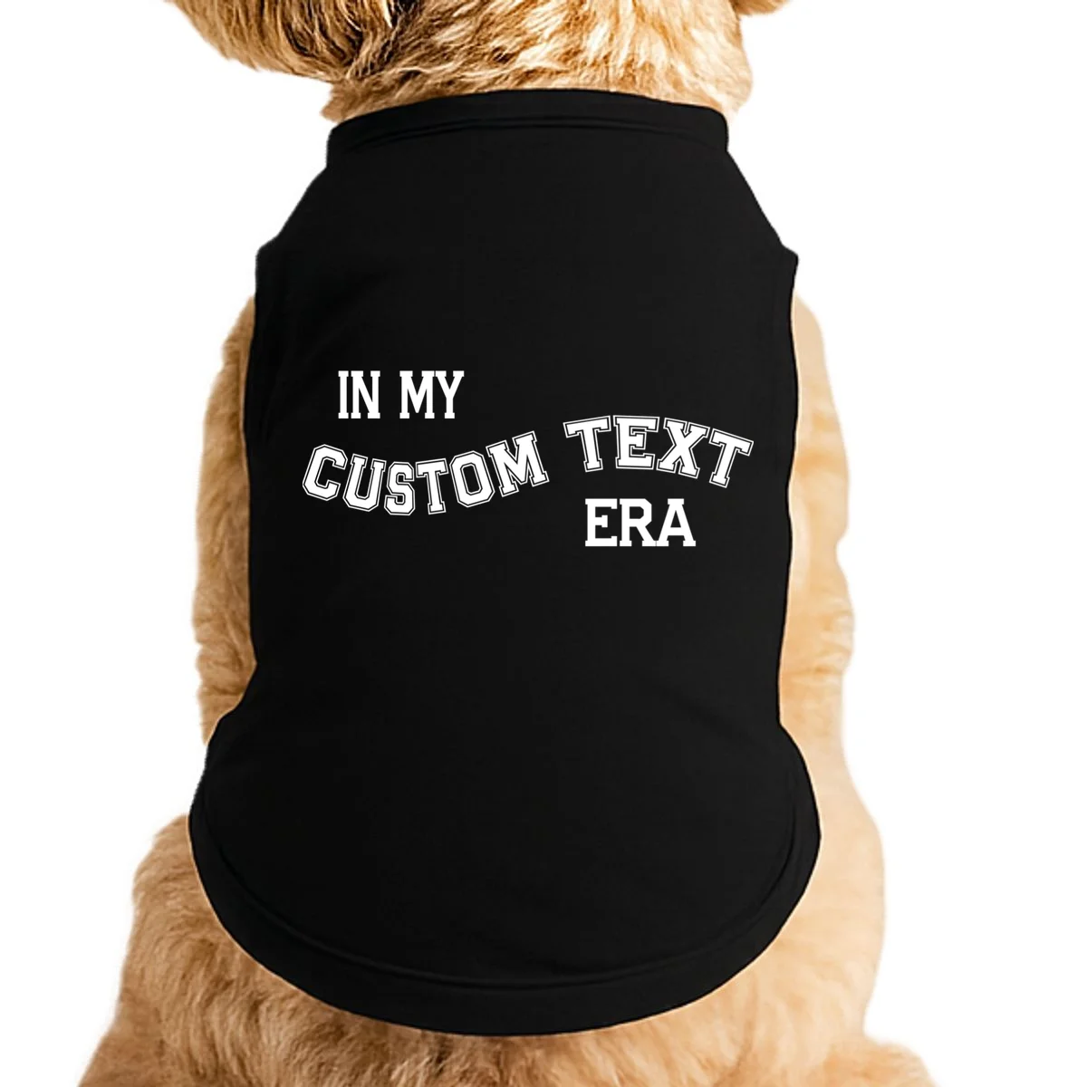In My Custom Text Era Personalized Funny Varsity Doggie Tank - Front