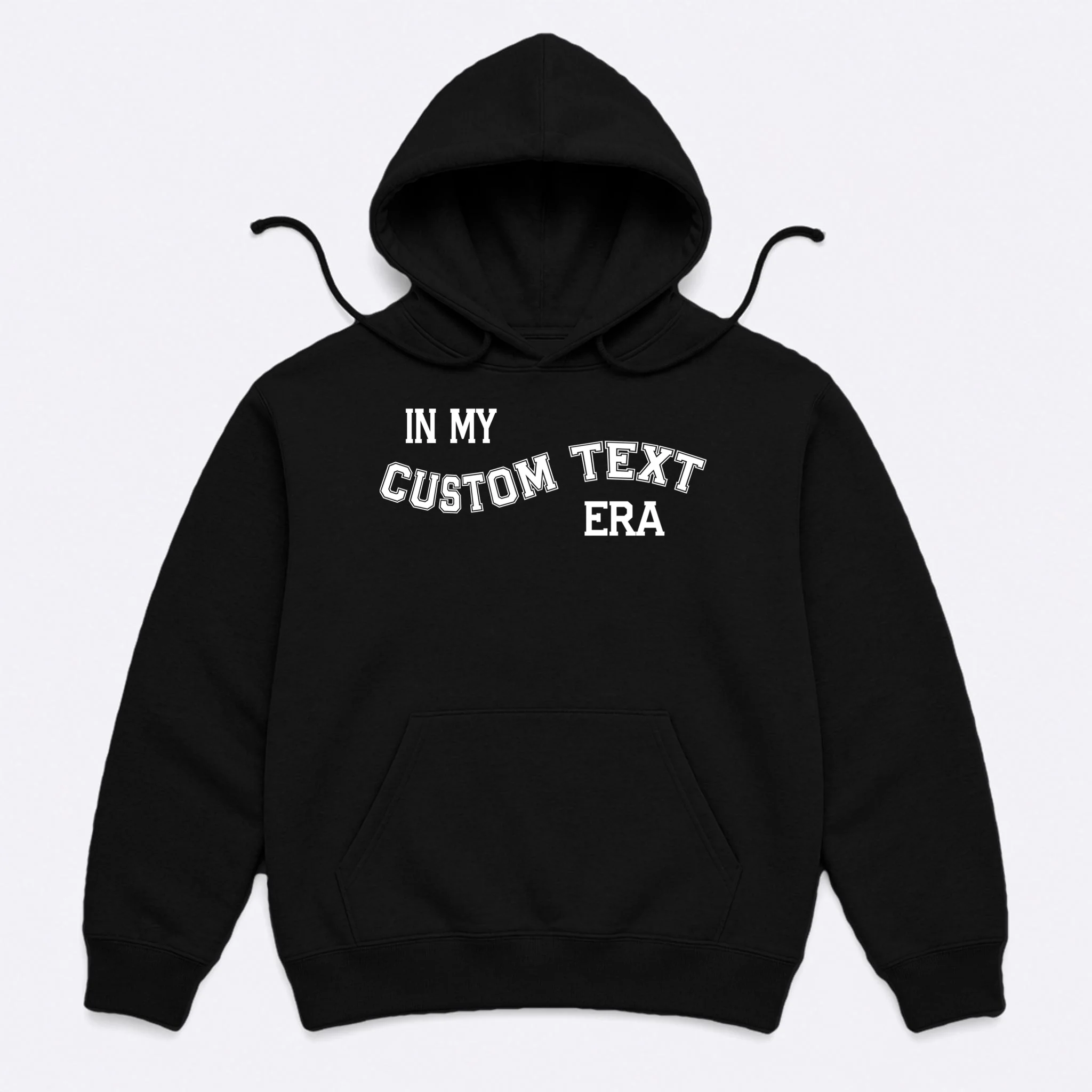 In My Custom Text Era Personalized Funny Varsity Men's Hoodie - Front