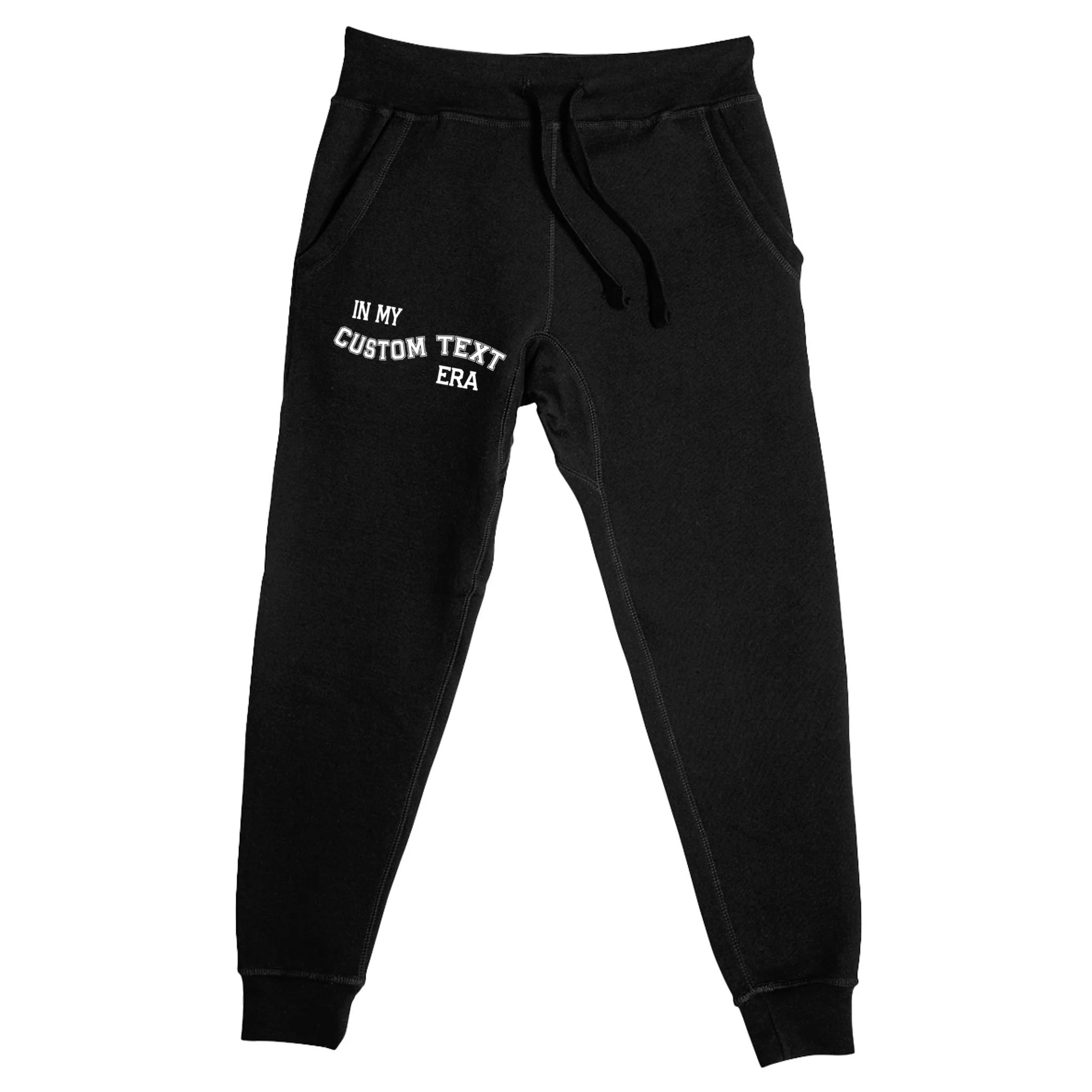 In My Custom Text Era Personalized Funny Varsity Men's Sweatpants - Front