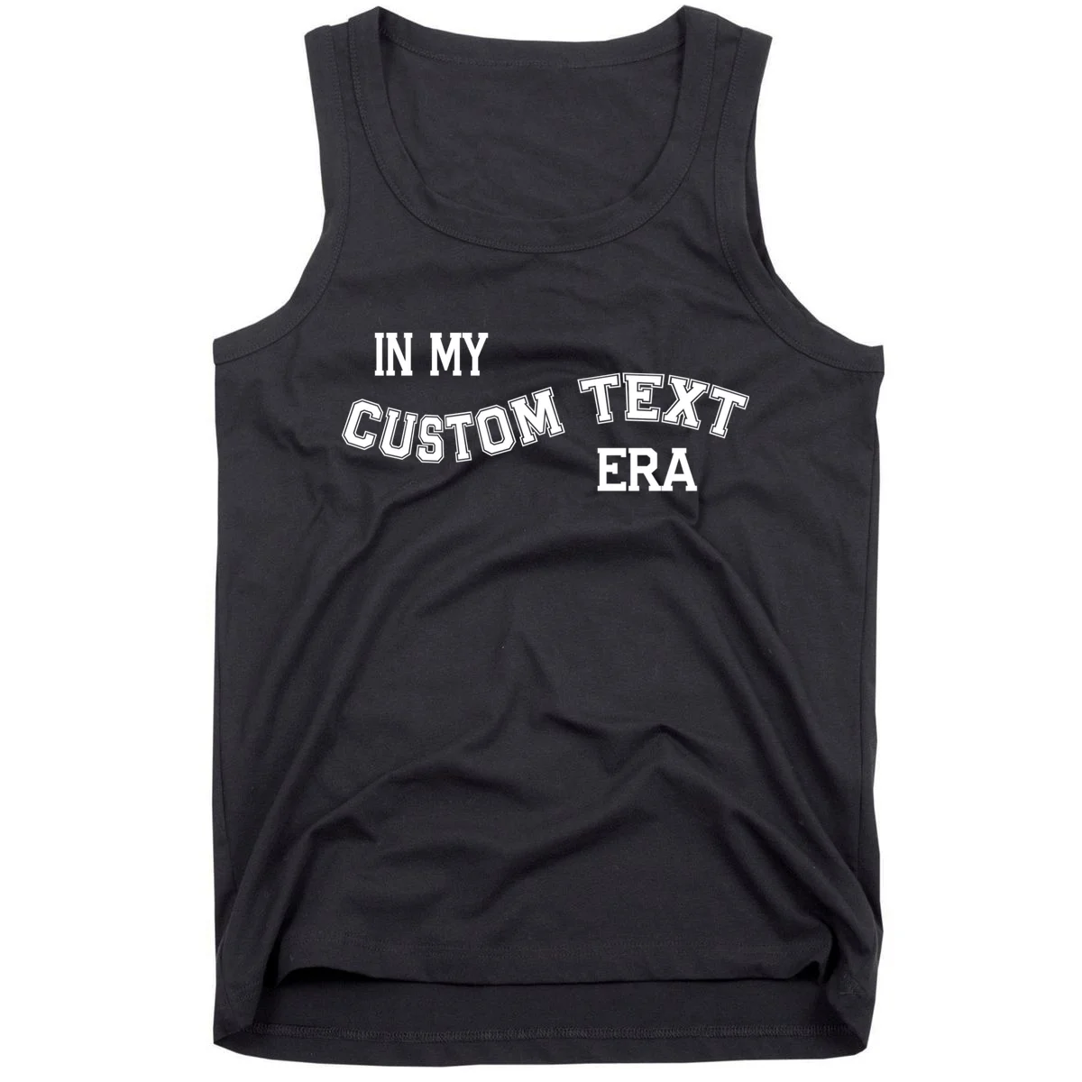 In My Custom Text Era Personalized Funny Varsity Tank Top - Front