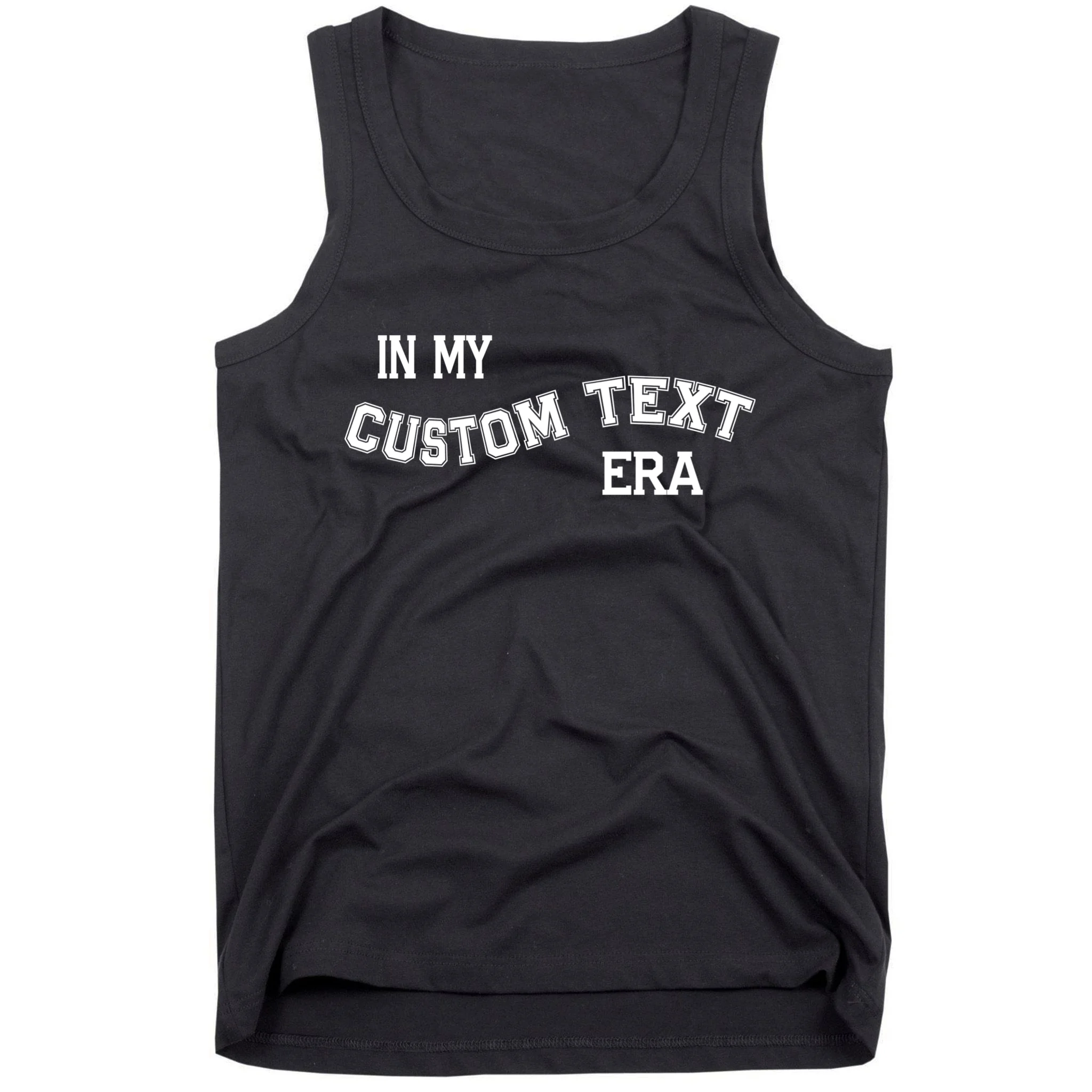In My Custom Text Era Personalized Funny Varsity Men's Tank Top - Front