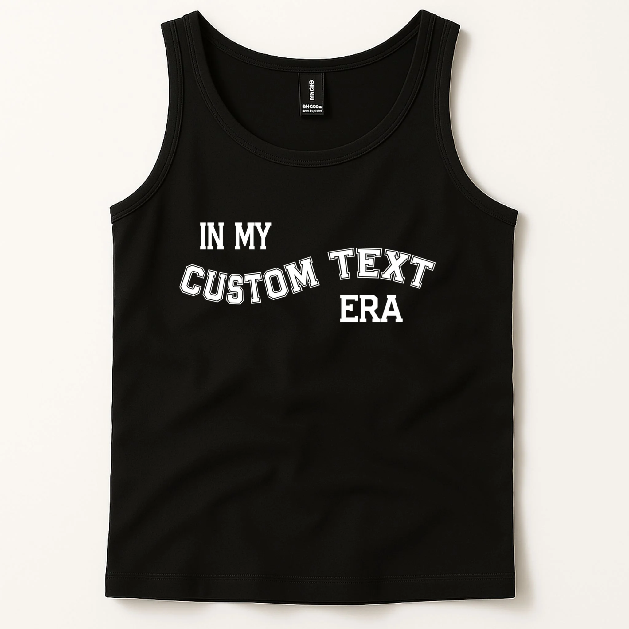 In My Custom Text Era Personalized Funny Varsity Men's Tank Top - Front 1