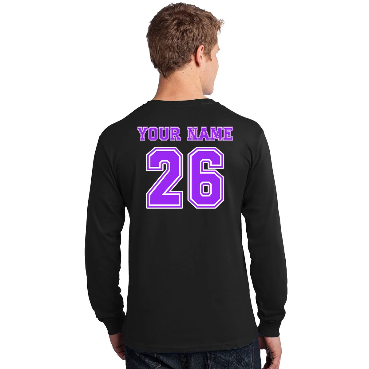 I Suck At Fantasy Football Personalized Long Sleeve Shirt - Back