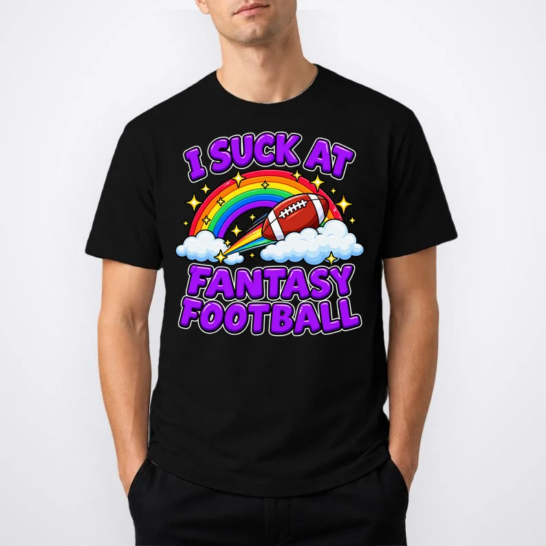 I Suck At Fantasy Football Personalized T-Shirt - Front 1