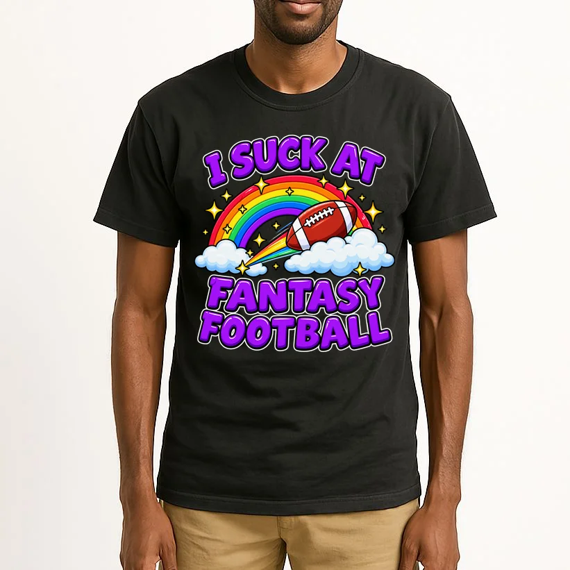 I Suck At Fantasy Football Personalized Tall T-Shirt - Front 1