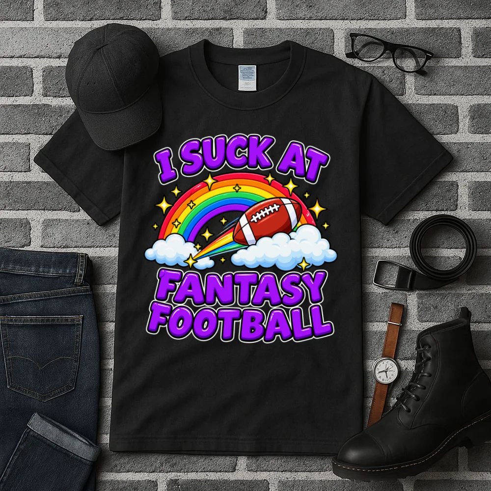 I Suck At Fantasy Football Personalized Tall T-Shirt - Front 2