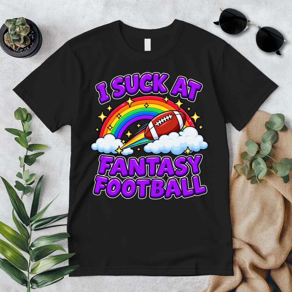I Suck At Fantasy Football Personalized T-Shirt - Front 1