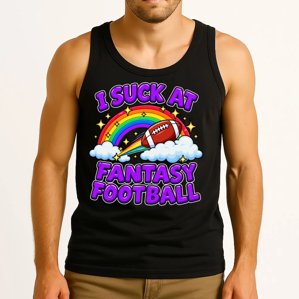 I Suck At Fantasy Football Personalized Tank Top - Front 2
