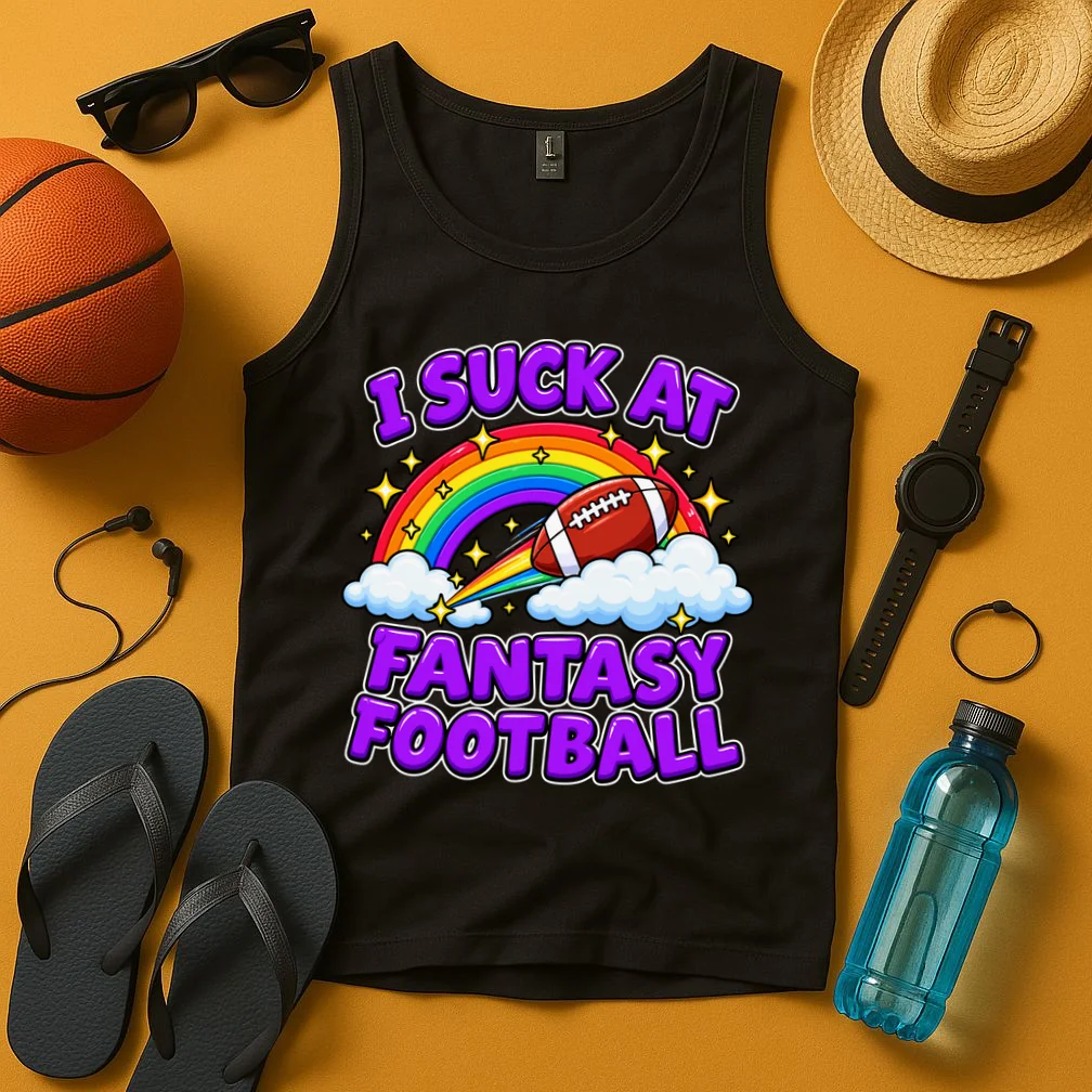 I Suck At Fantasy Football Personalized Tank Top - Front 3