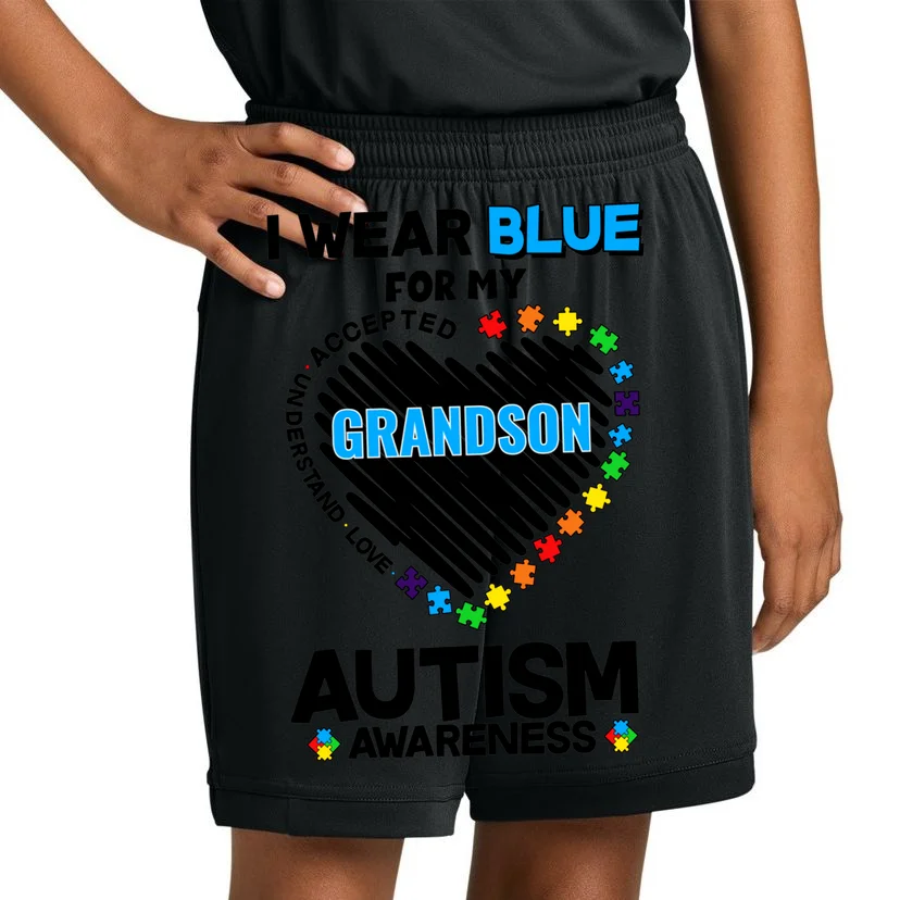 I Wear Blue For Custom Persoanlized Text Autism Awareness Kids Shorts - Front 1