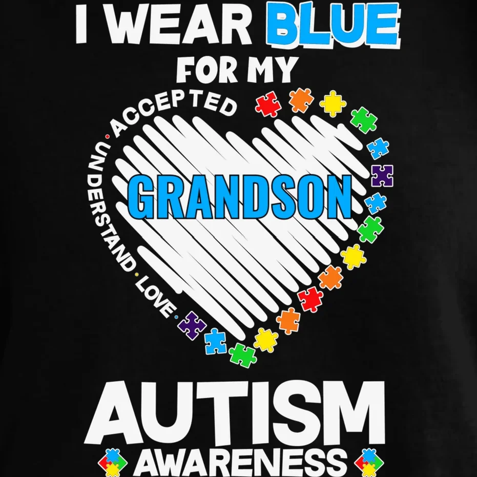 I Wear Blue For Custom Persoanlized Text Autism Awareness Comfort Colors Unisex T-Shirt - Front - Close-up
