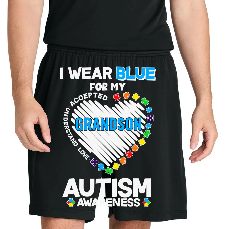 I Wear Blue For Custom Persoanlized Text Autism Awareness Men's Shorts - Front 1