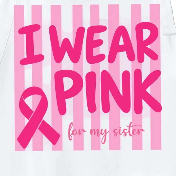 I Wear Pink Breast Cancer Awareness Personalized Relationship Custom Gift - Pink Ribbon Custom Relationship Gift Apron - Front - Close-up