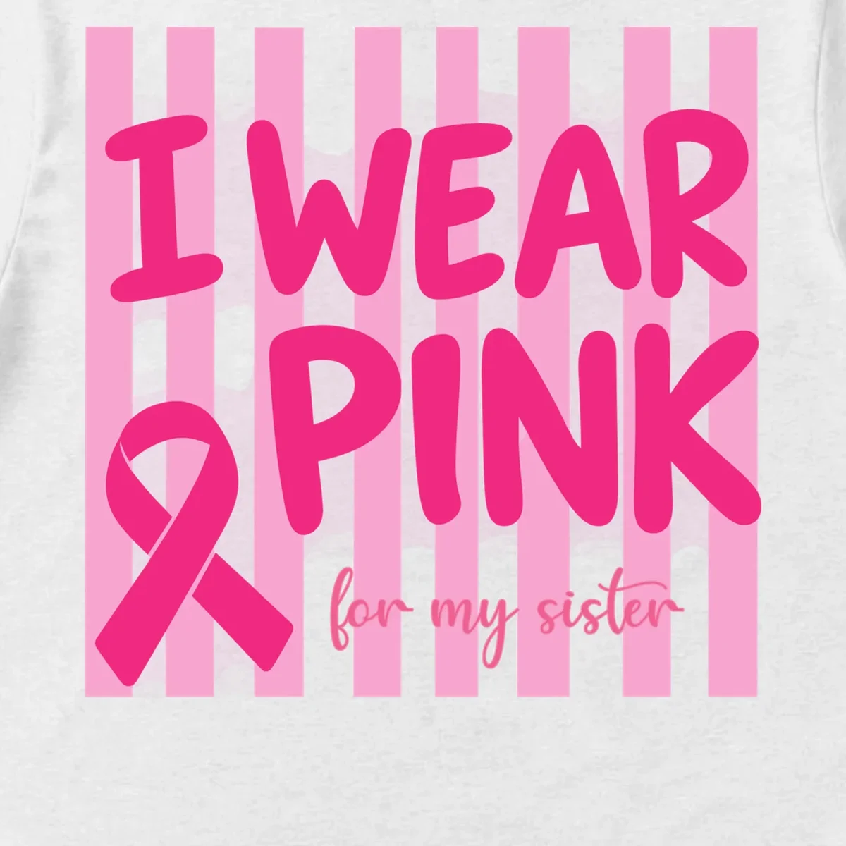 I Wear Pink Breast Cancer Awareness Personalized Relationship Custom Gift - Pink Ribbon Custom Relationship Gift Men's T-Shirt - Front - Close-up