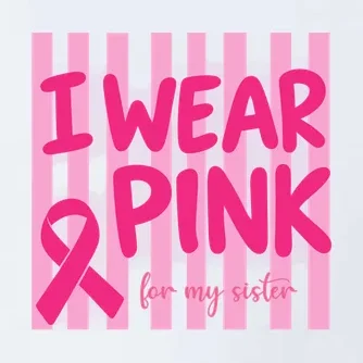I Wear Pink Breast Cancer Awareness Personalized Relationship Custom Gift - Pink Ribbon Custom Relationship Gift Men's Polo - Front - Close-up