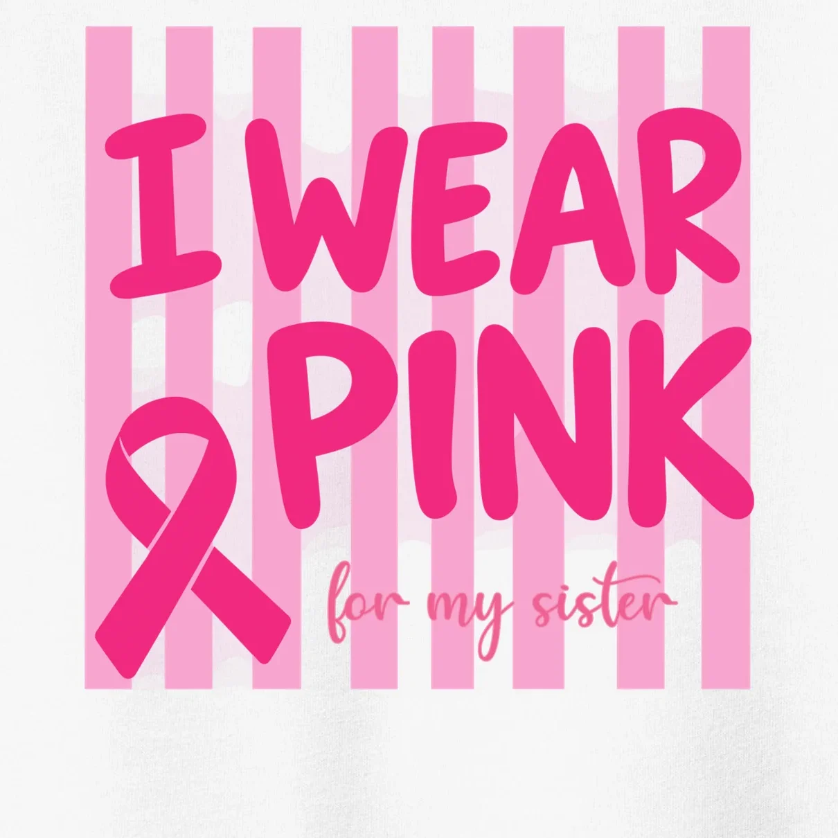 I Wear Pink Breast Cancer Awareness Personalized Relationship Custom Gift - Pink Ribbon Custom Relationship Gift Toddler T-Shirt - Front - Close-up