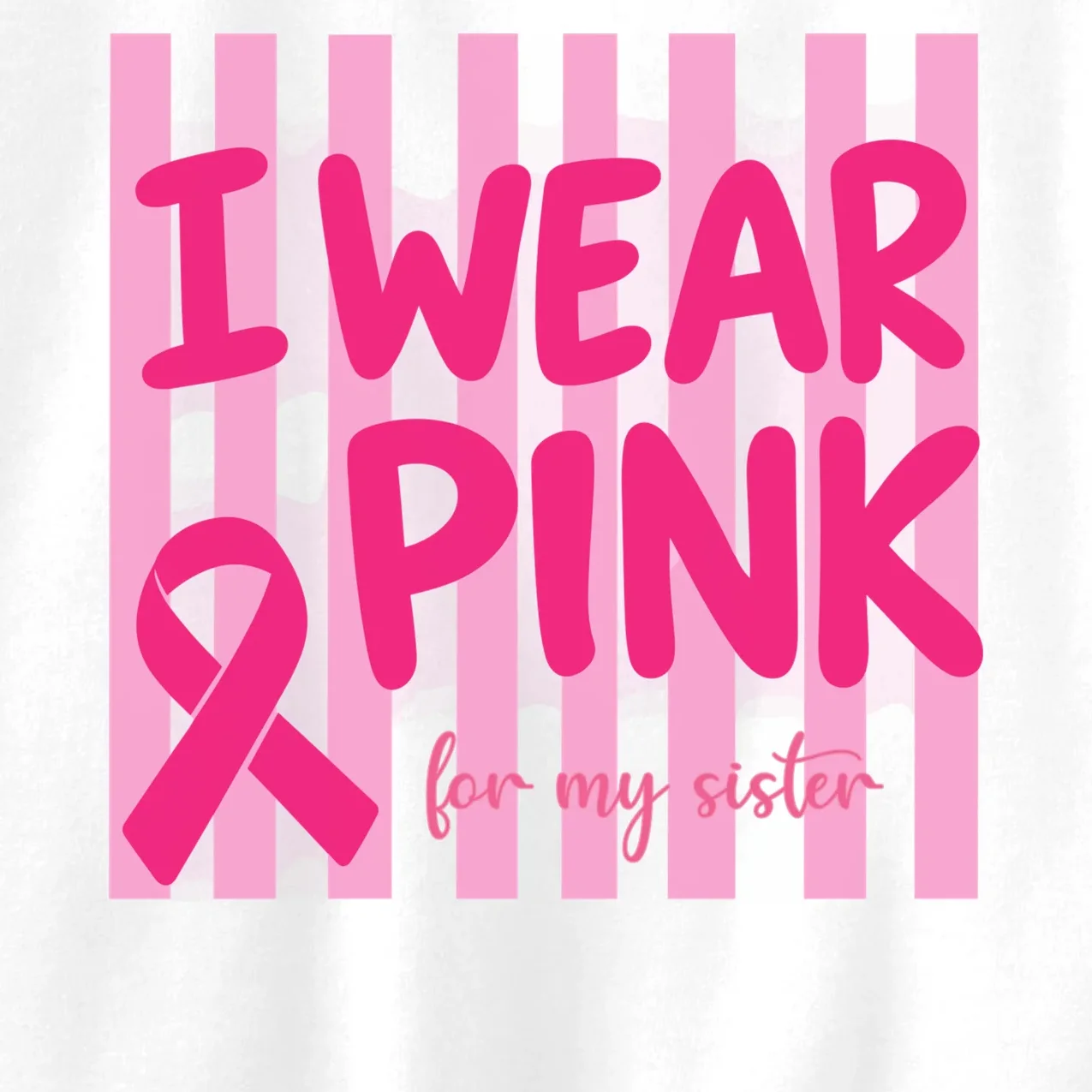 I Wear Pink Breast Cancer Awareness Personalized Relationship Custom Gift - Pink Ribbon Custom Relationship Gift Kids Sweatshirt - Front - Close-up
