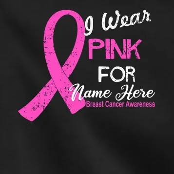 I Wear Pink For My Custom Breast Cancer Personalized Kids Jacket - Front - Close-up