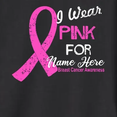 I Wear Pink For My Custom Breast Cancer Personalized Men's Button Up - Front - Close-up