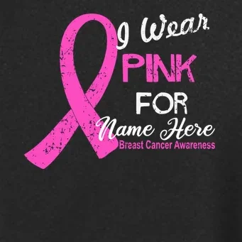 I Wear Pink For My Custom Breast Cancer Personalized Women's Soft Jacket - Front - Close-up