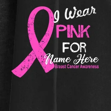 I Wear Pink For My Custom Breast Cancer Personalized Women's Cardigan - Front - Close-up