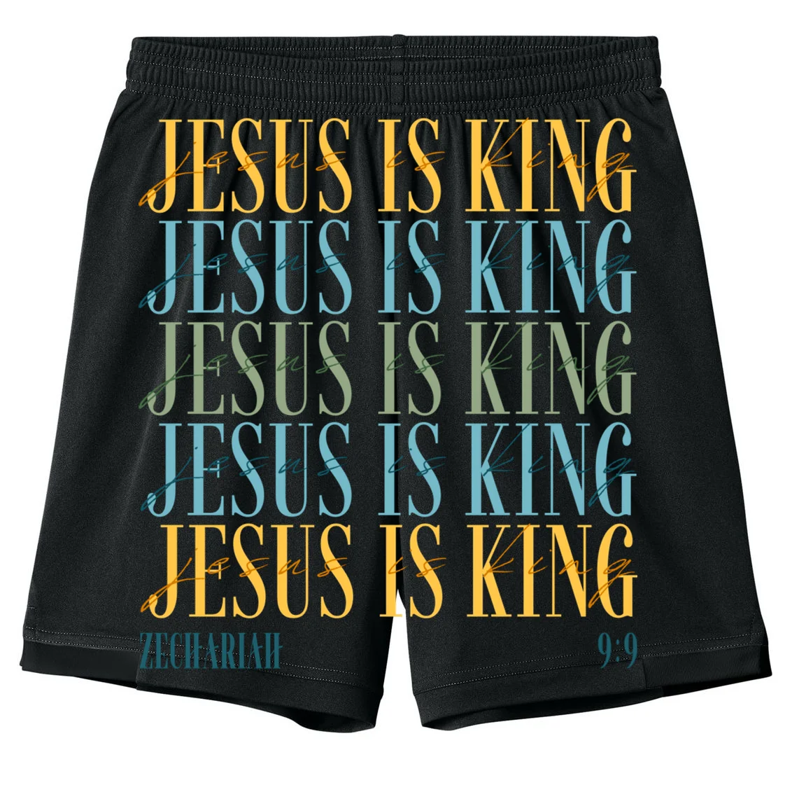 Jesus Is King Custom Bible Verse Kids Shorts Front