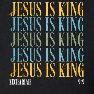 Jesus Is King Custom Bible Verse Men's Pullover Quarter Zip - Front - Close-up