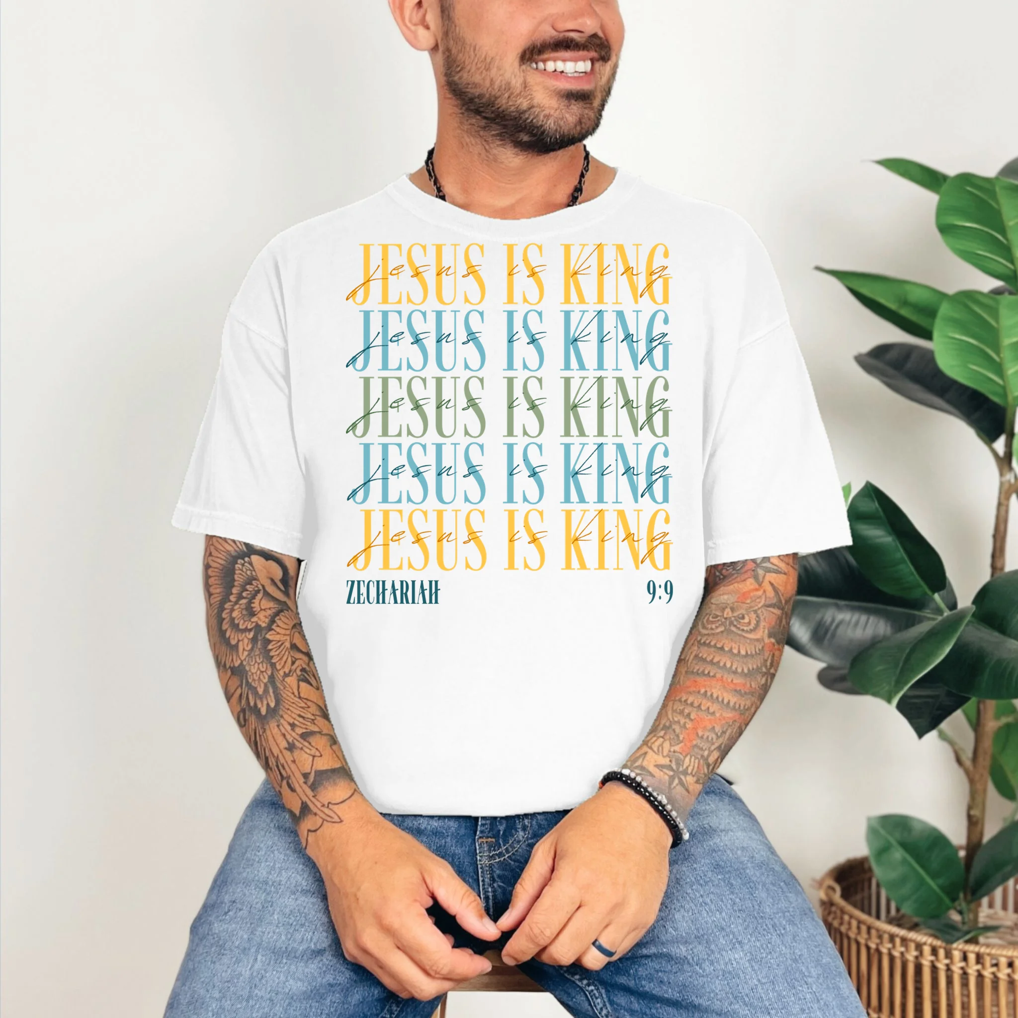 Jesus Is King Custom Bible Verse T-Shirt - Front 2