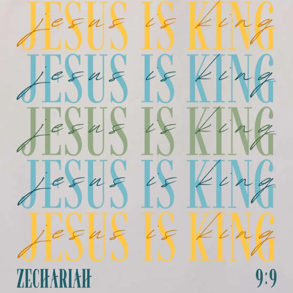 Jesus Is King Custom Bible Verse Tote Bag - Front - Close-up