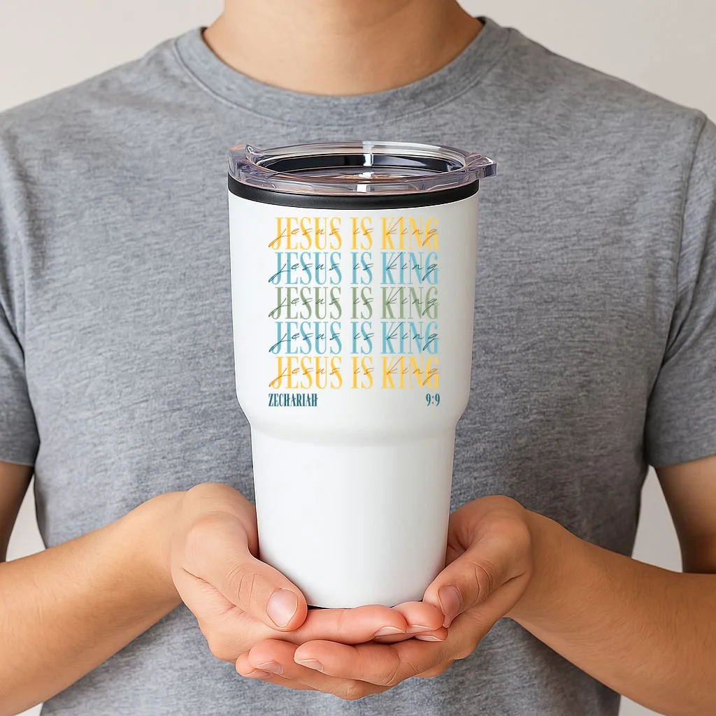 Jesus Is King Custom Bible Verse 20oz Tumbler - Front 1
