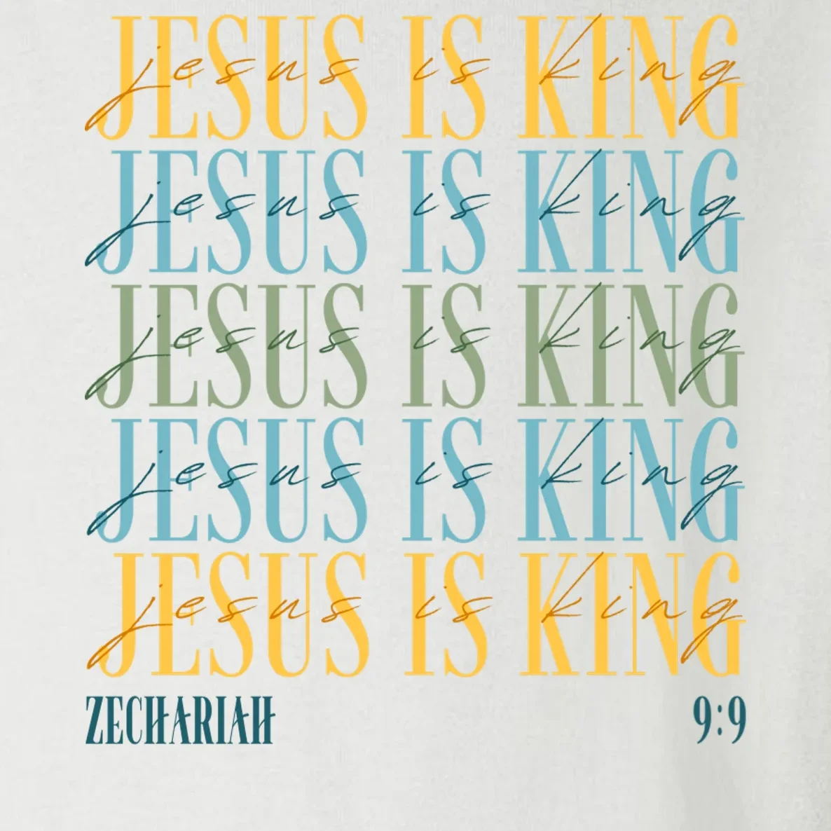 Jesus Is King Custom Bible Verse Toddler Long Sleeve Shirt - Front - Close-up