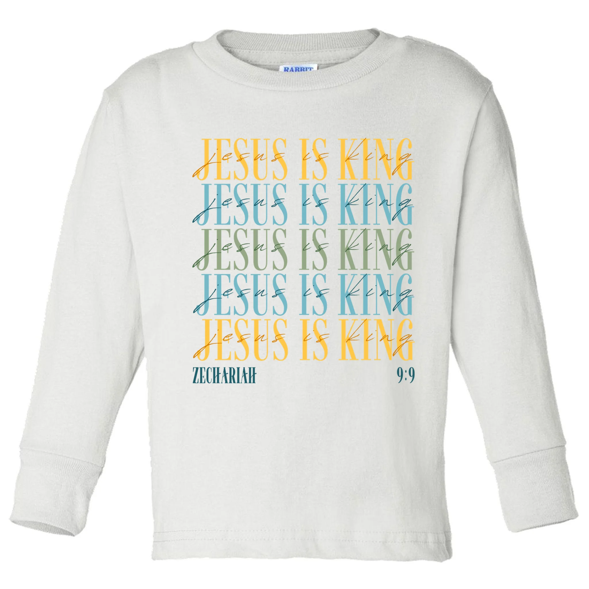 Jesus Is King Custom Bible Verse Toddler Long Sleeve Shirt - Front