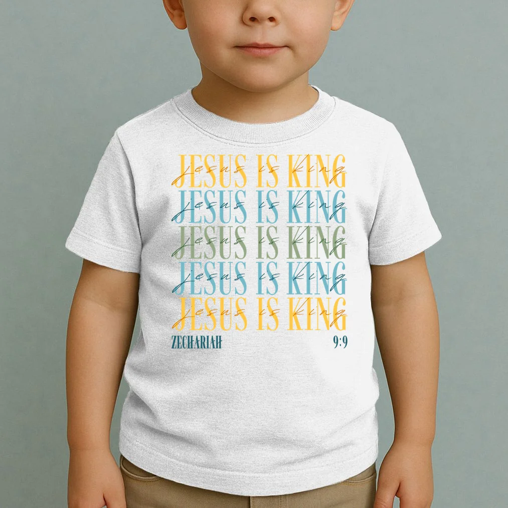 Jesus Is King Custom Bible Verse Toddler T-Shirt - Front 1