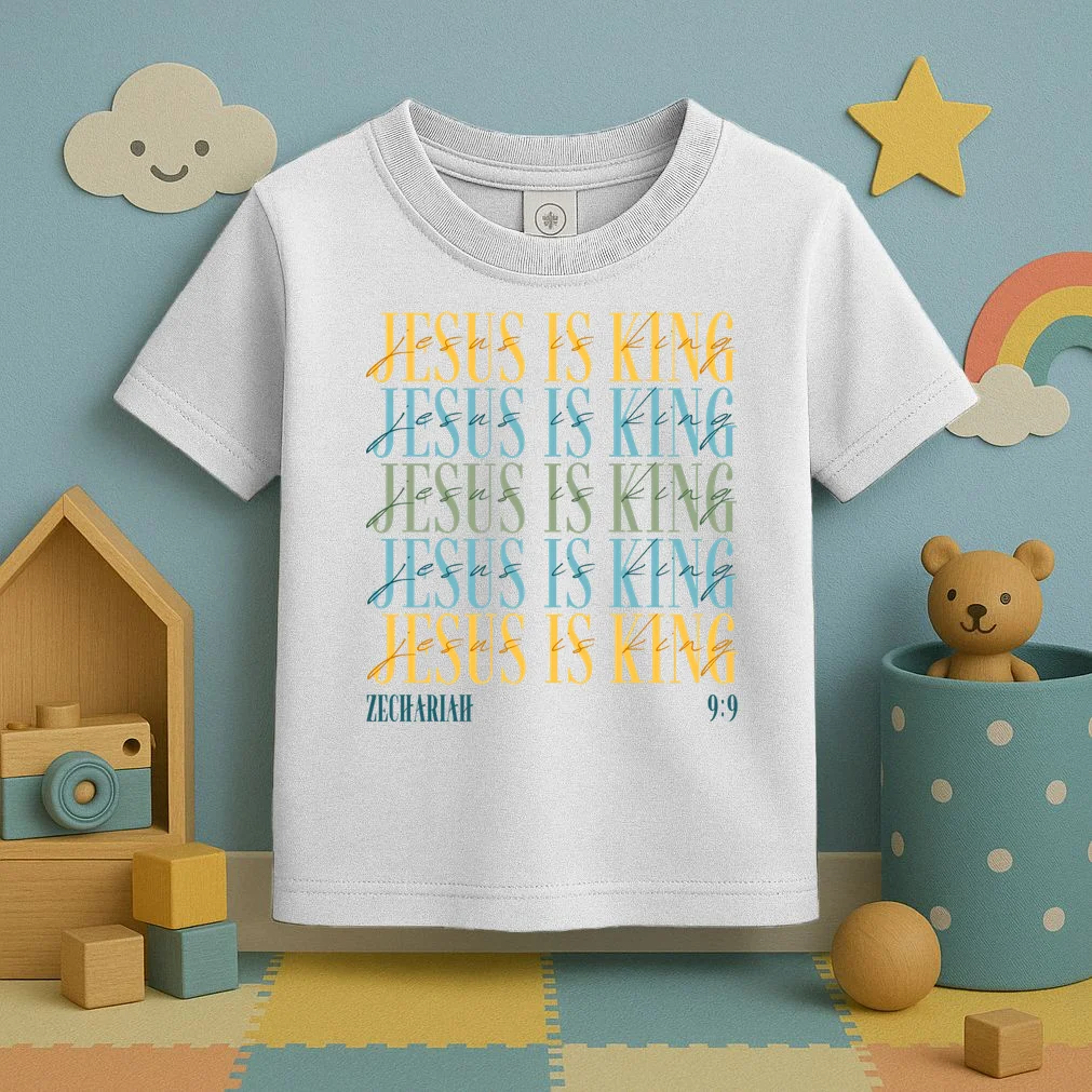 Jesus Is King Custom Bible Verse Toddler T-Shirt - Front 2