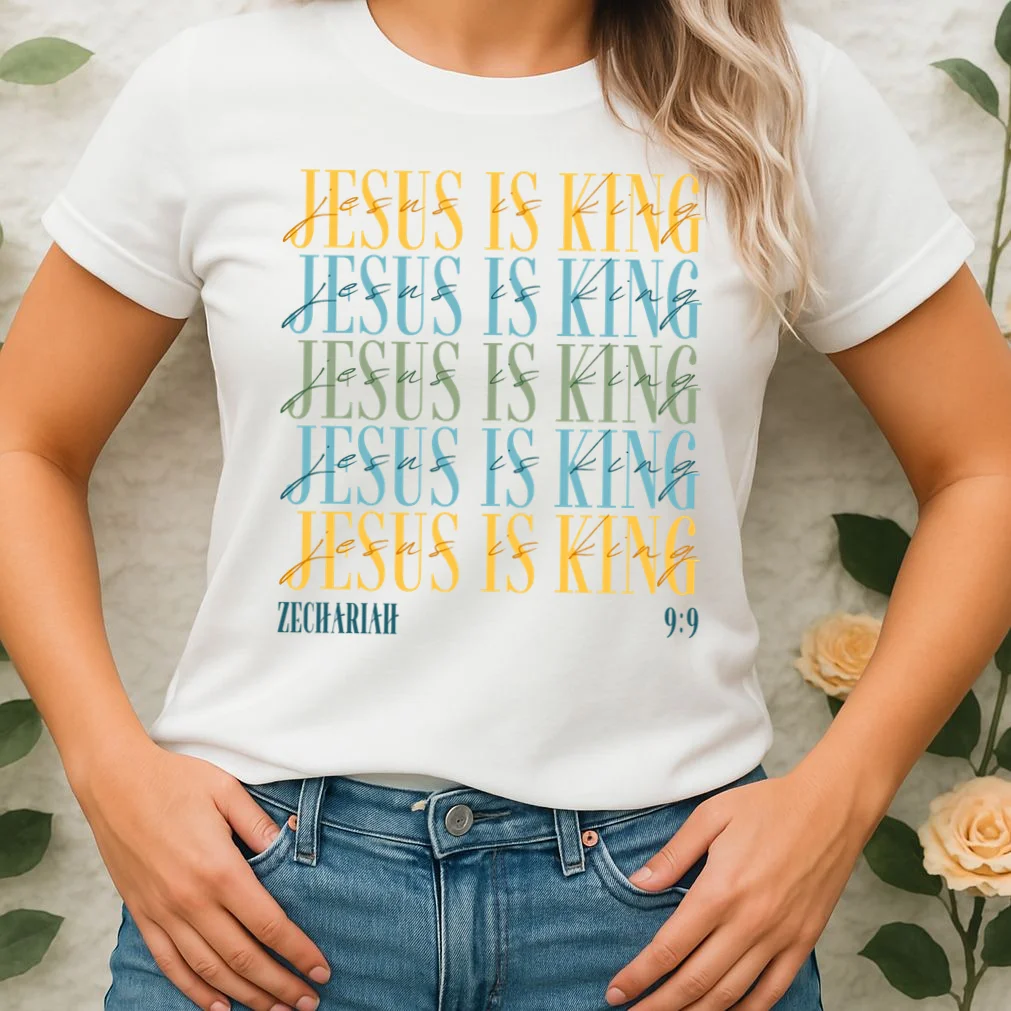 Jesus Is King Custom Bible Verse Women's T-Shirt - Front 1