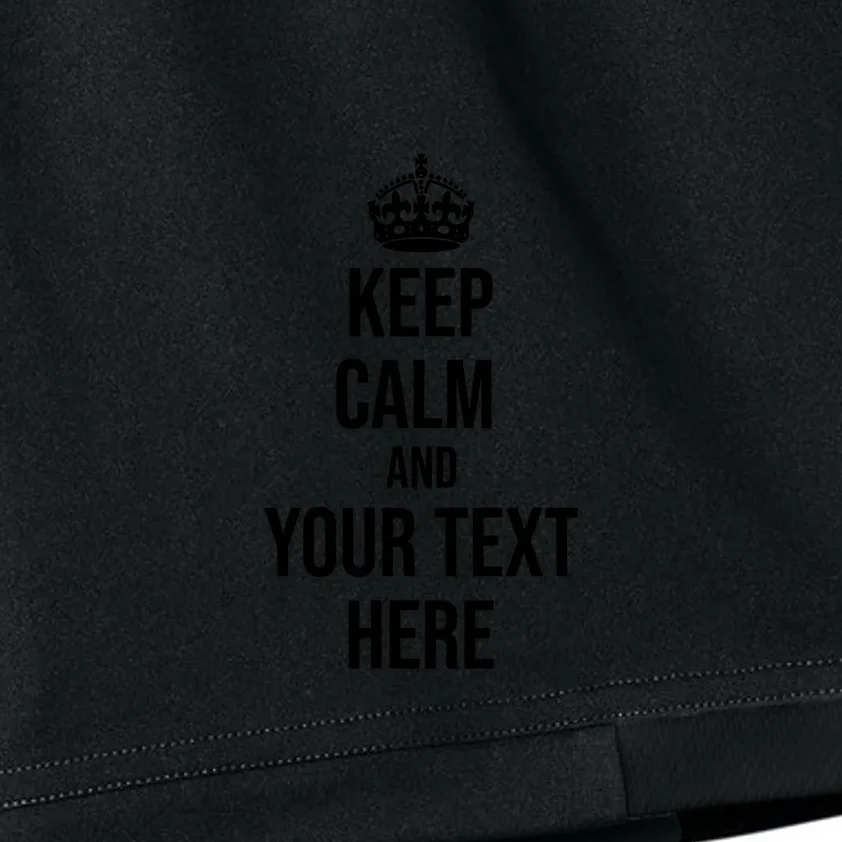 Keep Calm and Your Custom Text Personalized Saying Funny Kids Shorts - Front - Close-up