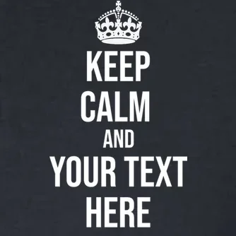 Keep Calm and Your Custom Text Personalized Saying Funny Men's Polo - Front - Close-up