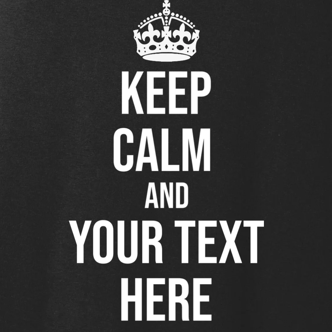 Keep Calm and Your Custom Text Personalized Saying Funny Women's Tank Top - Front - Close-up