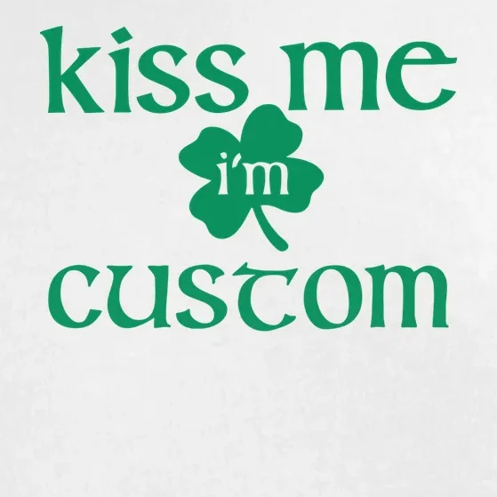 Kiss Me I'm Irish Custom Text St. Patrick's Day Comfort Colors Unisex T-Shirt - Front - Close-up