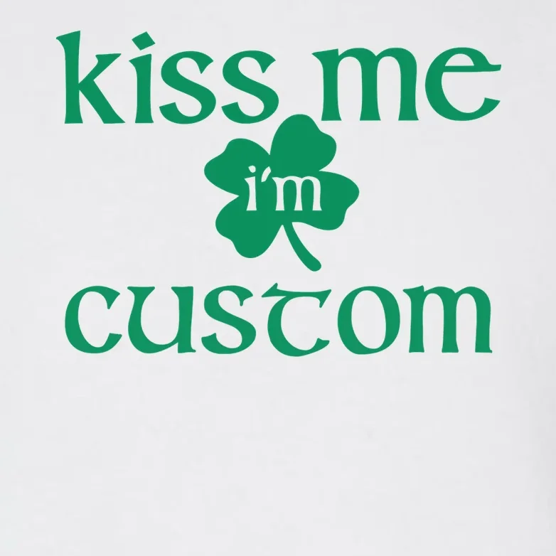 Kiss Me I'm Irish Custom Text St. Patrick's Day Toddler Sweatshirt - Front - Close-up