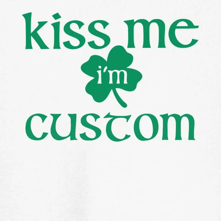 Kiss Me I'm Irish Custom Text St. Patrick's Day Toddler T-Shirt - Front - Close-up