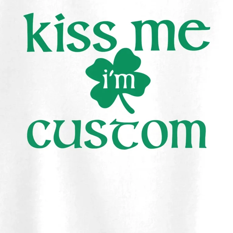 Kiss Me I'm Irish Custom Text St. Patrick's Day Kids Sweatshirt - Front - Close-up