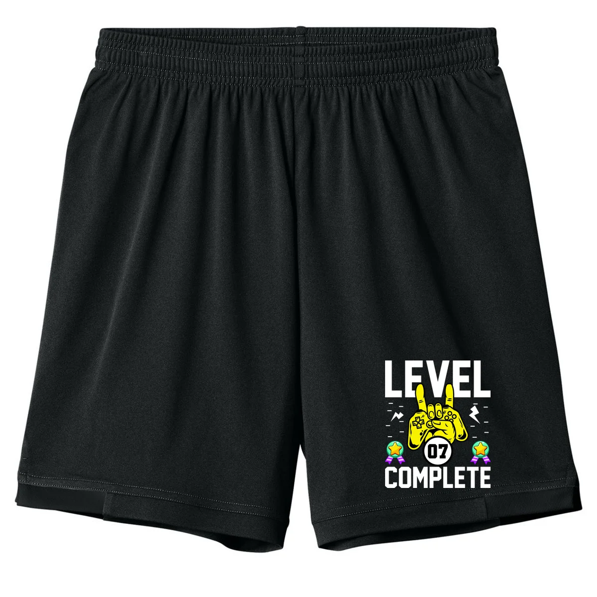 LEVEL COMPLETE Custom Birthday Gamer Personalized Birthday Kids Shorts - Front